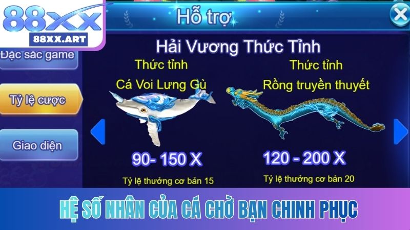 Hệ số nhân của cá chờ bạn chinh phục